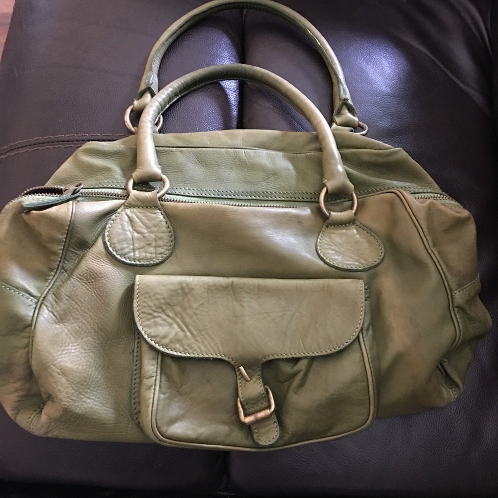 Boden Green Leather Purse